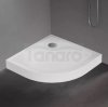 NEW TREDNY Brodzik półokrągły MILD STONE Czarny ze strukturą kamienia naturalnego 90x90x11,5 B-0559